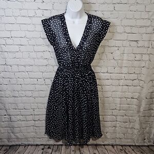 Kate & Lily sheer top polka dot dress